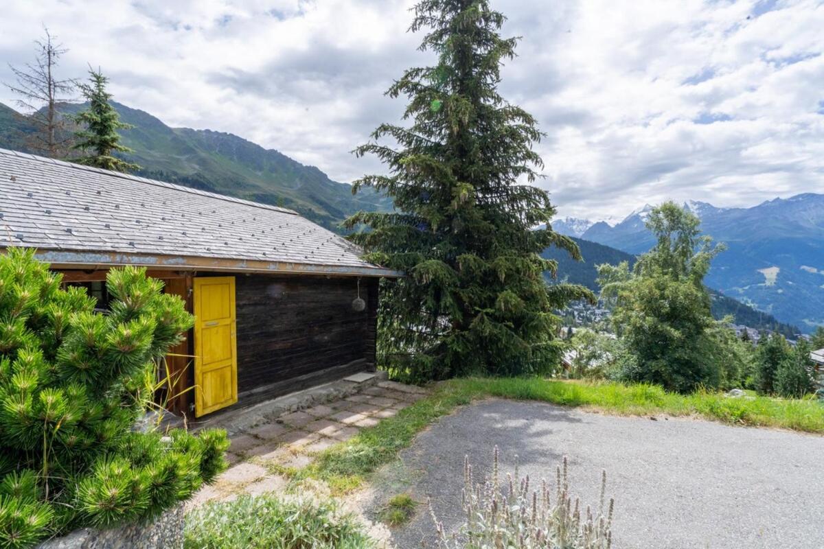 Gasthaus Cosy Chalet With Panoramic Views In Verbier Exterior foto